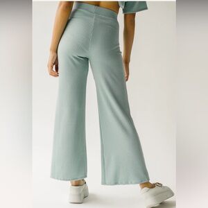 The Swift Ribbed Wide Leg Pant in Sage NWOT